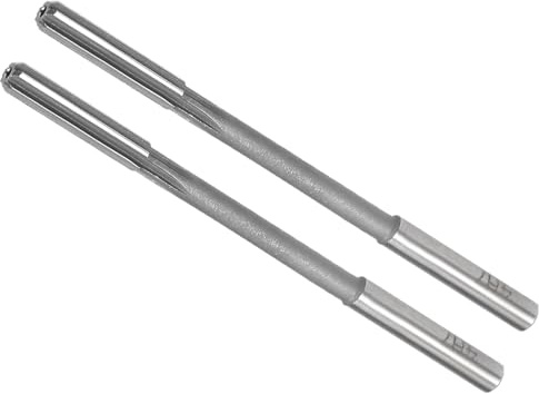 CoCud Alésoir de Serrage, Diamètre de Coupe de 4 mm H7, Foret de Perçage en Acier Rapide à Tige Ronde - (Applications : pour Aluminium, Fer, Cuivre, Plastique, Bois), 2 Pièces