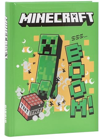 Minecraft Agenda scolaire journalier 12 mois pour enfants et adolescents, couverture rembourrée, 320 pages en couleur, idéal pour l'école primaire et collège, 12,7 x 17,8 cm, Creeper Jolly