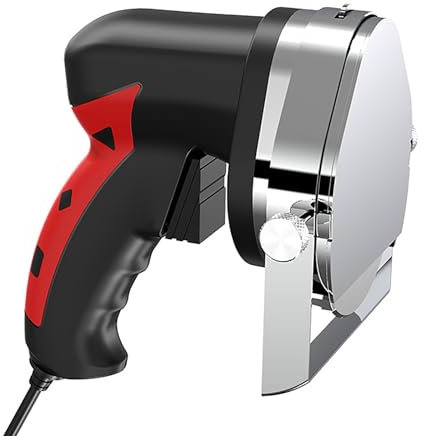 JNHWFDB Coltello Elettrico per shawarma, Doner Kebab, coltelli per Gyros, coltelli per Kebab, Spessore Regolabile Professionale Portatile, per Barbecue da Ristorante