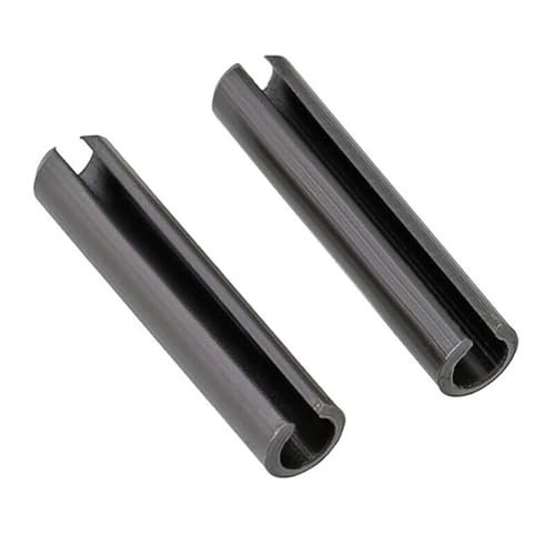 Perni a Molla Perni di Tensione divisi scanalati Perni di Tensione Aperti Elastici cilindrici in Acciaio al Carbonio zincato Nero M1.5-M4(M3x20)