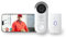 CALEX Smart Security Videocitofono, videoTelecamera 2K con controllo app, visione notturna, audio bidirezionale, rilevamento movimento, cloud & memoria SD, impermeabile, con campanello, Bianco