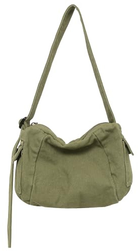 Boziee Petit sac à bandoulière en toile pour homme et femme - Pour les loisirs et les voyages