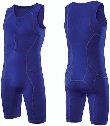 Triathlondräkter Herr Tri Dräkter För Män Trisuit Herr Premium Triathlon Kostym Vadderad Triathlon Tri Suit Race Suit, Dark Grey, 5XL