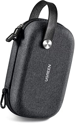 UGREEN Elektronik Organizer Tasche, Stoßfest und Wasserdicht Elektronische Kabeltasche, Tragbare Aufbewahrungstasche Reise Etui für Ladegerät,Powerbank, Festplatte, Kabel,Kameraequipment Schwarz