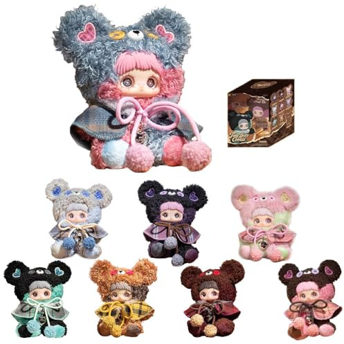 niannyyhouse Boîte aveugle en peluche Maymei Cookie Series, porte-clés en peluche rembourré de 14 cm, joli cadeau de collection (1 pièce)