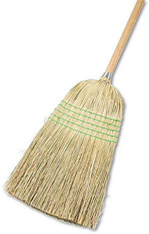 Boardwalk 926YCT Parlor Broom, Yucca/Corn Fiber Bristles, 56-Inch, Wood Handle, Natural, 12/Carton