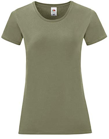 Fruit of the Loom Womens/Ladies Iconic T-Shirt (S) (Classic Olive Green)