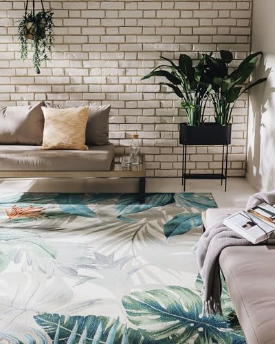 benuta Nest In- & Outdoor Teppich Artis - Multicolor 160x235 cm - Strapazierfähig für Balkon, Terrasse, Garten - Küchenteppich & Wohnzimmerteppich - Botanical, Floral, Shabby Chic, Vintage, Abstrakt