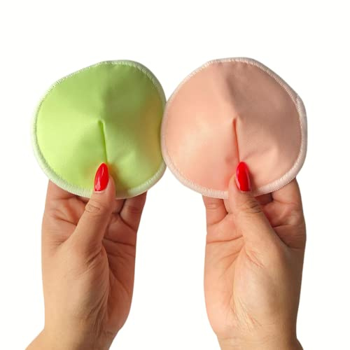 Woody® Organic Bamboo Reusable Breast Pads Pack of 14 Large – Ultra Soft Washable Nursing Pads for Breastfeeding, Leakproof & Absorbent Maternity Pads with Wash Bag & Storage Pouch