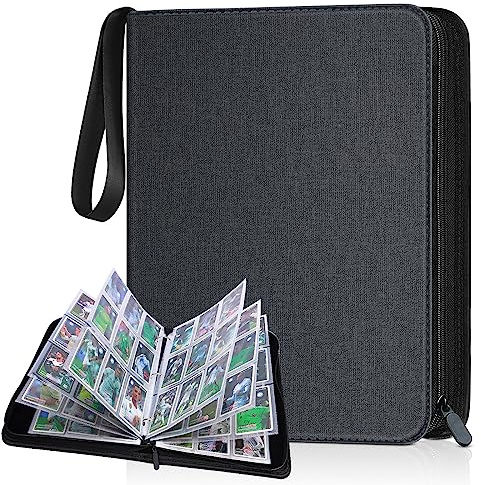 900 Pockets Card Binder, Trading Card Album Display Holder, PU Cover Zip Binder for Cards, Durable Card Holder Album for TCG Game Cards And Sports Cards