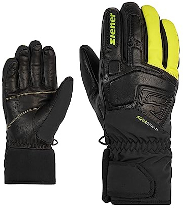 Ziener Herren GLYXUS Ski-Handschuhe/Wintersport | wasserdicht atmungsaktiv, bitter lemon, 9,5