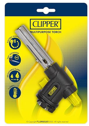 Clipper - Chalumeau multi-usages | Idéal pour flammer, caraméliser et utiliser sur les barbecues | Cuisine & Camping | Torch Adaptor