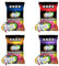 Holi Colors Party-Pulver zum Werfen, 4 Farben (Blau, Rot, Orange, Violett)