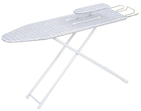 Wilitto Classic Ironing Board, 43 x 13 inches Ironing Board Full Size Height Adjustable, Heat & Scorch Resistant Fabric, Anti-Skid Feet, Heavy Duty Foldable Household Ironing Boards Blue