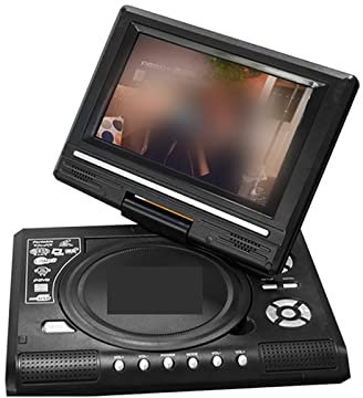 Bärbar DVD-spelare, 7,8 tum 16:9 Widescreen 270° roterbar LCD-skärm Hemmabil-TV DVD-spelare Bärbar VCD MP3-visare med spelfunktion,för hem, bil