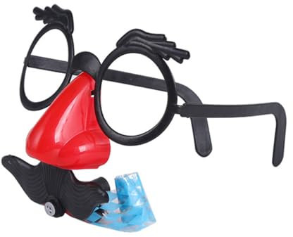 JchEnye Dragon soufflant à Lunettes, Long Nez soufflant, Dragon soufflant à Lunettes, Barbe soufflante Amusante, Yeux Fixes sifflets pour Adultes Jouets compulsifs pour Enfants, Couleur aléatoire
