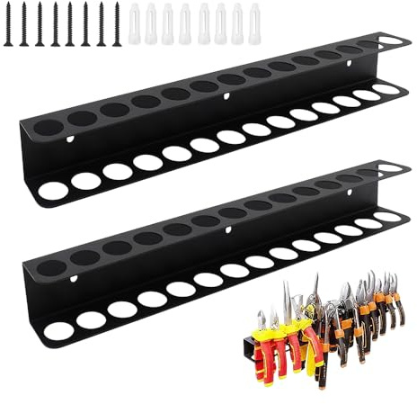 ADDLIVE 2 Pezzi Organizer per Cacciaviti, 40cm Porta Attrezzi da Parete, Porta Cacciaviti da Parete, Supporto per Cacciavite, Supporto per Chiavi Inglesi da Parete per Officina, Garage
