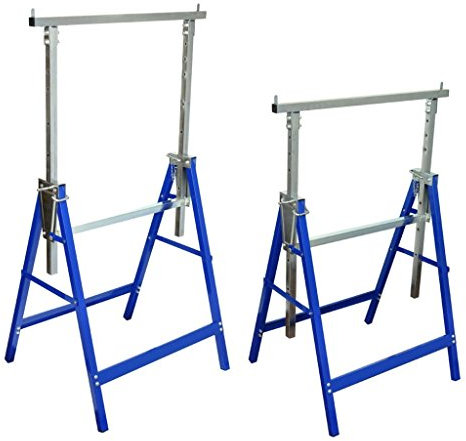 Snsowed Coppia di Cavalletti estensibili con Gambe fisse,Articoli di ferramenta,Utensili,Scale e ponteggi,Ponteggi-140099