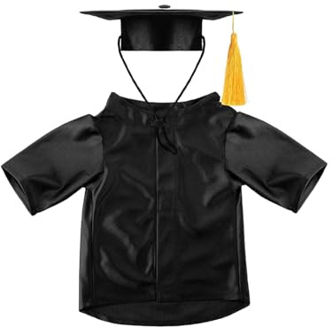 Cappello di sconto per diplomi e vestito per cani - Puppy Cap & Vestito Set | Costume per animali domestici Lavabile con | Accessorio per costume | Vestito per cani di piccola taglia