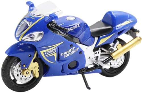 APPCRFM Alloy Motorbike Toy Highly Simulation Motorbike Model Pull-Back Vehicle Toy For Child Intellectual Toy Gift Set Motorcycle Alloy Collection Hobby Gift Racing Model Decoration - Blue