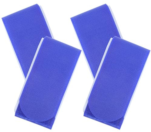 GALPADA Correas de Fijación para Esquís 4 Piezas Nylon Ajustable Azul, Accesorio para Snowboard y Trineo, Banda Segura para Transporte y Protección de Equipos de Deportes de Invierno