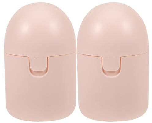 Didiseaon Lot de 2 Boîtes de Voyage pour Coupes Menstruelles, Récipient Portable en Plastique Léger, Couleur Rose Clair, Compact et Réutilisable, Rangement Hygiénique Transport