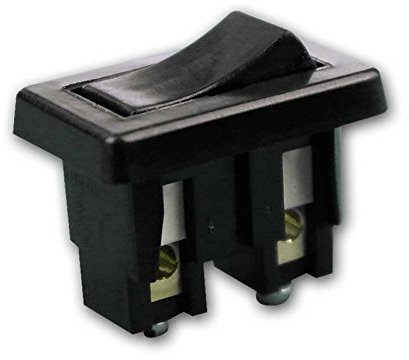 Wippschalter mit Schraubanschluss, schwarz 230V/2A