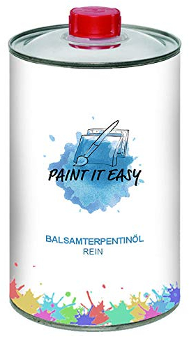 PAINT IT EASY Balsam Terpentin-Öl für die Ölmalerei & Co., 1000ml Kunststoff-Flasche