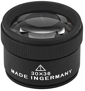 Lupe 30X Optiklupen, Schmuck Juwelierlupe Hohe Definition Schmucklupe Professionell Optische Werkzeug Leselupe Augenlupe Vergrößerungslupe Optik Lupenbrille für Juweliere Münzen Briefmarken Handlupe
