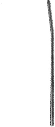 1 Stück Eindrehstange, leicht angwinkelt, ca. 43 mm lang, Durchmesser ca. 13 mm, Baustahl, feuerverzinkt, für Stahl Einschraubbodenhülse