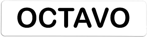 Becral® - Señal adhesiva de PVC OCTAVO | Placa puerta PVC BLANCO | Señal informativa | Cartel Puerta 200X50mm
