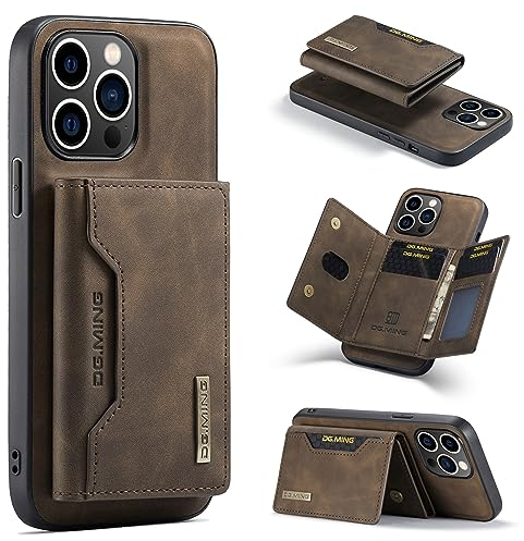 ZCDAYE Wallet Case for iPhone 15 Pro Max, Leather Phone Case with Removable Magnetic Card Holder Men Women Cases Useful Protective Phone Cover for iPhone 15 Pro Max (6.7 inches), Khaki