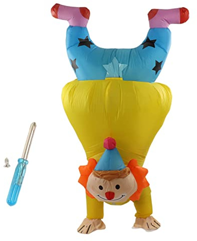 Jeffergarden Disfraz Inflable para Adultos, Disfraz de Payaso Divertido de Cuerpo Completo para Fiesta, Mascarada, Cosplay, Navidad y Vacaciones de Pascua, Ropa Hinchable