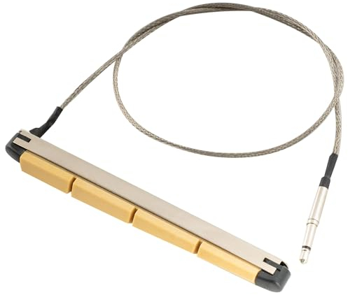 Musiclily Basic Transductor Cerámico Pastilla Piezo Debajo Selleta para Bajos Acústico 4 Cuerdas, 84mm×6mm