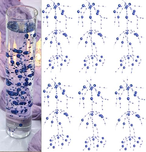 12 Pcs Artificial Pearl String, Floating Candle Centerpieces Vase Fillers
