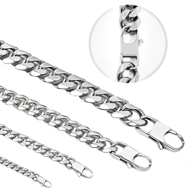 Inscca Chaine Enfant Garcon Acier Inoxydable Homme 50 cm Chaîne Ras du Cou Argent 3 mm Mini Collier Mince Maille Cubaine Choker pour Femme Bijoux pour Jeunes