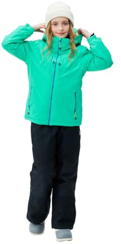 SMONTY SNOWER Combinaison de neige pour filles avec capuche amovible, combinaison de ski, chaleur supplémentaire, combinaison d’hiver