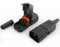 VISSQH 2 pezzi Connettore di Adattatore alimentazione da IEC 320 C14 Plug Maschio,Connettore IEC C14 CA 250V 10A 3 spine (nero)