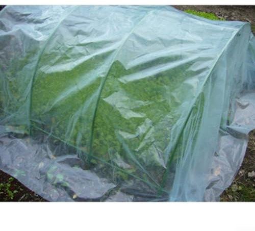 Zilimontt Película de túnel de invernadero de alta calidad, lámina de polietileno para protección de plantas y temporadas de crecimiento prolongadas con alta transmisión de luz y clima (2 m)