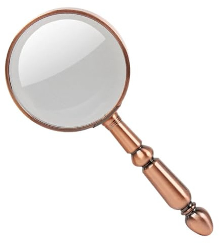 Ujjdwiurgh 20X bärbart metallförstoringsglas retro bärbart optiskt förstoringsglas reparation klocka smycken lupp antikt handtag förstoringsglas
