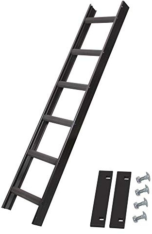 Alu Dachleiter Set Anthrazit, 1,68 m mit Dachhaken (gerade auf Holzbohlen) inklusive Auflageschutz und Aushebesicherung, Made in Germany, DEKRA geprüft