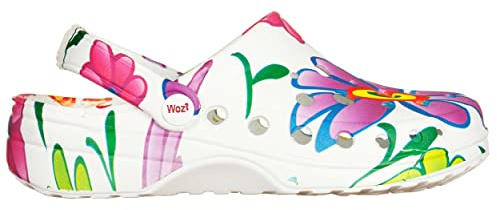 woz? Sabot Cheese. Morbida Gomma Eva. Cinturino reversibile. Unisex. Flowers. EU (Flowers, EU Schuhgrößensystem, Erwachsene, Damen, Numerisch, M, 37)