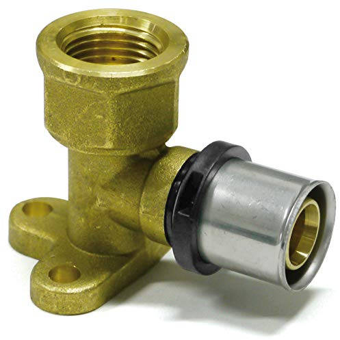 PROTECH 10 Stück Press-Wandwinkel 16 x 2-1/2 - 39mm DVGW zertifiziert Wandscheibe Fitting TH-Profil Pressfitting |Pipetec