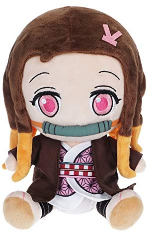 CoolChange Nezuko Kamado Plüschfigur aus D. Slayer | Chibi Kuscheltier | 21cm