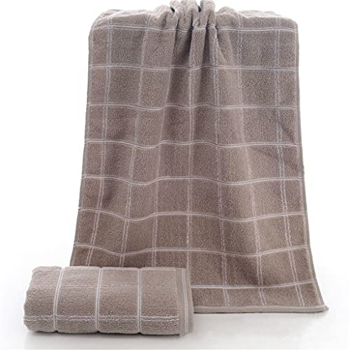 15.7 x 35.4 inches (40 x 90 cm) Plaid Cotton Men and Women Washcloth Bathroom Towel Bathrobe Beach Sun Bath Sauna Large Towel Yoga (Color : B, Size : 40x90cm) (A 40x90cm)