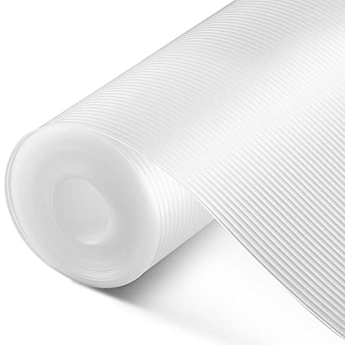 Shelf Drawer Liner, Non-Slip Cabinet Liner, Kitchen Cabinet, Shelves, Refrigerator, Storage, Desks, Non Adhesive Drawer Liner Clear, 17 x 120 Inches