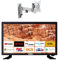 Antarion Pack TV LED 19 48cm Televisor HD Android 11.0 + Soporte TV Camping Car 180° Carga Max 15kg