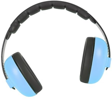 Adjustable Noise Cancelling Earmuffs for Kids, High NRR 31dB Hearing Protection, Autism Sensory Safety Headphones, Noise Reduction for Sensitive Ears, Blue (Ages 3-12)