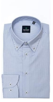 Tina Ferrà Camicia Uomo a Righe Uomo Elegante Regular Camicia Uomo Manica Lunga in Cotone, Regalo per Lui Camicia Artigianale 100% Made in Italy