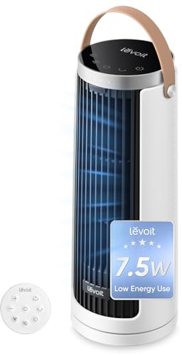 Levoit Windi Mini Tower Fan for bedroom, 20 dB Ultra Quiet Compact Desk Fan